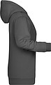 Dámská mikina s kapucí James Nicholson sweat hoodie women, antracitová, vel. XS
