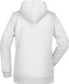 Dámská mikina s kapucí James Nicholson sweat hoodie women, bílá, vel. M