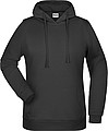 Dámská mikina s kapucí James Nicholson sweat hoodie women, černá, vel. 3XL