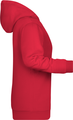 Dámská mikina s kapucí James Nicholson sweat hoodie women, červená, vel. 3XL