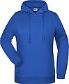 Dámská mikina s kapucí James Nicholson sweat hoodie women, královská modrá, vel. XS