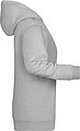 Dámská mikina s kapucí James Nicholson sweat hoodie women, tmavě šedý melír, vel. 3XL