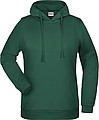 Dámská mikina s kapucí James Nicholson sweat hoodie women, tmavě zelená, vel. 3XL