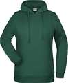 Dámská mikina s kapucí James Nicholson sweat hoodie women, tmavě zelená, vel. 3XL