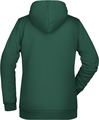 Dámská mikina s kapucí James Nicholson sweat hoodie women, tmavě zelená, vel. 3XL