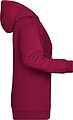 Dámská mikina s kapucí James Nicholson sweat hoodie women, vínová, vel. XS
