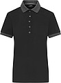 Dámské kontrastní piqué polo James & Nicholson, černá, M