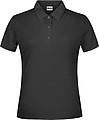 Dámské piqué polo James & Nicholson, černá, XXL