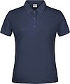 Dámské piqué polo James & Nicholson, námořní modrá, XXL