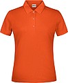Dámské piqué polo James & Nicholson, oranžová, XS