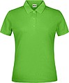 Dámské piqué polo James & Nicholson, světle zelená, XS