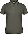 Dámské piqué polo James & Nicholson, tmavě šedá, XS