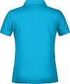 Dámské piqué polo James & Nicholson, tyrkysová, XS
