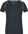 Dámské sportovní tričko James Nicholson sports T-shirt women, antracitová/černá, vel. M