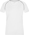 Dámské sportovní tričko James Nicholson sports T-shirt women, bílá/stříbrná, vel. M