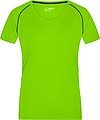 Dámské sportovní tričko James Nicholson sports T-shirt women, jasně zelená/černá, vel. XS