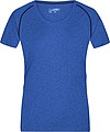 Dámské sportovní tričko James Nicholson sports T-shirt women, modrý melír/námořní modrá, vel. M