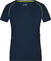 Dámské sportovní tričko James Nicholson sports T-shirt women, námořní modrá/jasně žlutá, vel. XS