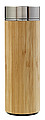 Dvojitá bambusová termoska. Objem 420ml. Středně hnědá,