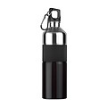 Dvoubarevná láhev na pití s karabinou, objem 750 ml, černá