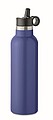 Dvoustěnná láhev na pití 700ml, s integrovaným brčkem, modrá