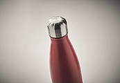 Dvoustěnná láhev s korkovým dnem, objem 500 ml, vínová