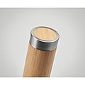 Dvoustěnná nerezová láhev s bambusovým povrchem, 400 ml, přídavný čajový infuzer