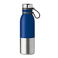 Dvoustěnná nerezová láhev se silikonovým potahem, 600 ml, stříbrno královská modrá