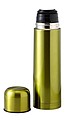 FUBSTER Lesklá nerezová termoska, objem 500 ml, zeleno-žlutá