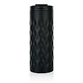 GEOMETRIC Termohrnek s objemem 350ml, geometrický vzor, černý