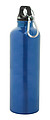Hliníková láhev na pití, 750ml, s karabinkou, modrá