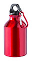 Hliníková láhev na pití s karabinou, 300ml, červená