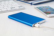 Hliníková powerbanka 4000mAh, modrá