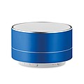 Hliníkový bluetooth reproduktor se světlem na spodní straně, modrý