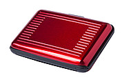 Hliníkový obal na karty s RFID ochranou, červený