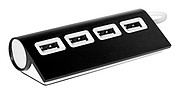 Hliníkový USB hub, černý