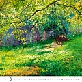 Impressionism 2025, nástěnný kalendář, prodloužená záda