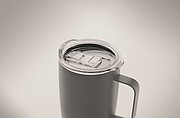 KADIR Termohrnek nerezový s víčkem a korkovým dnem, 300 ml, šedá