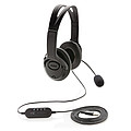 Kancelářský headset s mikrofonem, černá