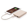 Kapesní powerbanka 5 000 mAh z pšeničné slámy, hnědá