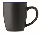 Keramický hrnek, 290ml, z venku černý, uvnitř tmavě modrý