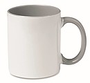 Keramický hrnek 300ml bílý, ucho a vnitřní část šedá