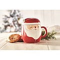 Keramický hrnek s víčkem, motiv Santa Claus, 370ml
