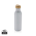Láhev na pití z recyklované oceli, 600ml, bílá