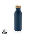 Láhev na pití z recyklované oceli, 600ml, modrá