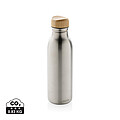 Láhev na pití z recyklované oceli, 600ml, stříbrná