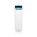 Láhev na pití z RPET, 600ml, transparentní s modrým víčkem