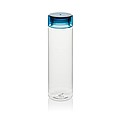 Láhev na pití z RPET, 600ml, transparentní s modrým víčkem