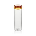 Láhev na pití z RPET, 600ml, transparentní s oranžovým víčkem