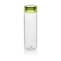 Láhev na pití z RPET, 600ml, transparentní se zeleným víčkem